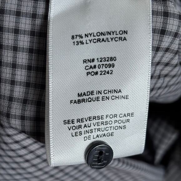 Travis Mathew Lightweight Performance Polo Shirt XL Gray Black Check - Picture 7 of 7